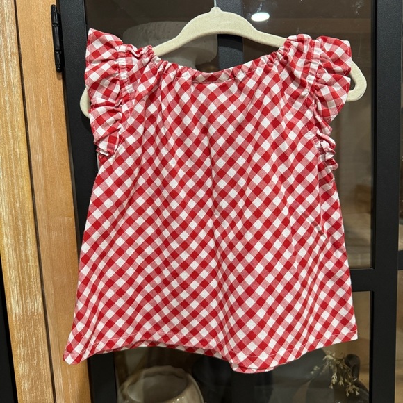 Vintage 2002 Ladybug top gingham toddler bow beaded embroidery baby girl dress - Picture 4 of 7